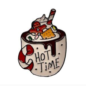 ⭐️✨FREE Christmas Hot Chocolate Drink Boho Hip Pin Art Farm Pop Core Deco Brooch